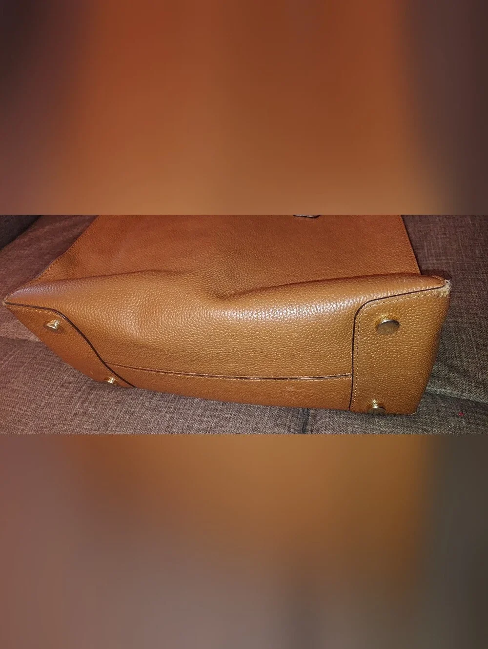 Michael Kors Tan Pebbled Leather Satchel with Crossbody Strap